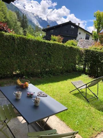 דירות שאמוני Studio Au Calme Avec Jardin Et Vue Mont-Blanc מראה חיצוני תמונה