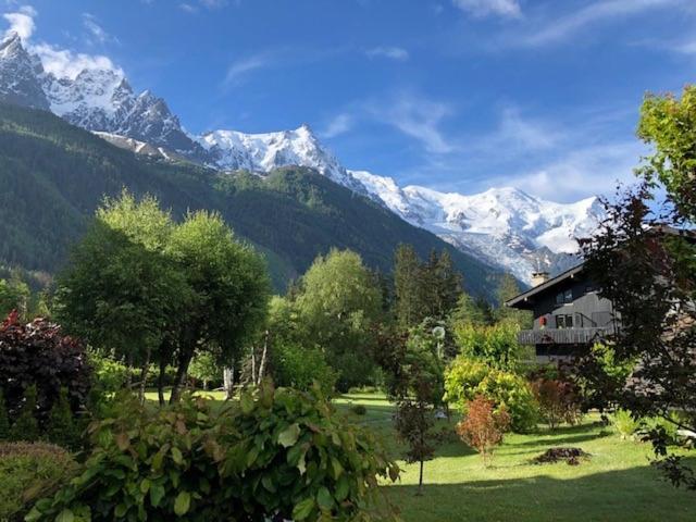 דירות שאמוני Studio Au Calme Avec Jardin Et Vue Mont-Blanc מראה חיצוני תמונה